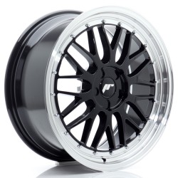 JR Wheels JR23 19x8 ET20-40 5H BLANK Gloss Black w/ Machined Lip