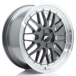 JR Wheels JR23 19x8 ET20-40 5H BLANK Hyper Gray w/ Machined Lip