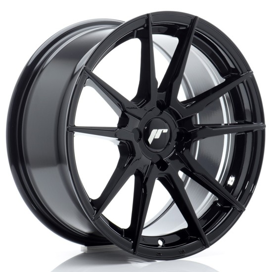 JR Wheels JR21 17x8 ET20-35 4H BLANK Gloss Black