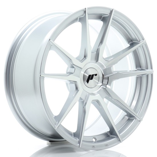 JR Wheels JR21 17x8 ET20-35 BLANK Silver Machined Face