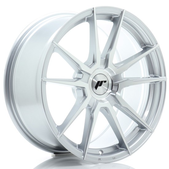 JR Wheels JR21 18x8 ET20-40 BLANK Silver Machined Face