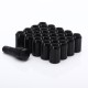 Set of BLACK imbus lug nuts 12x1,5 + Key