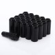 Set of BLACK LONG imbus lug nuts 12x1,5 + Key