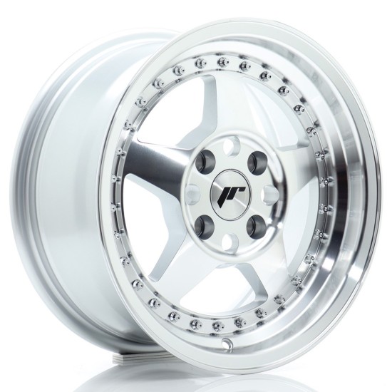 JR Wheels JR6 15x7 ET25 4x100 Silver Machined Face