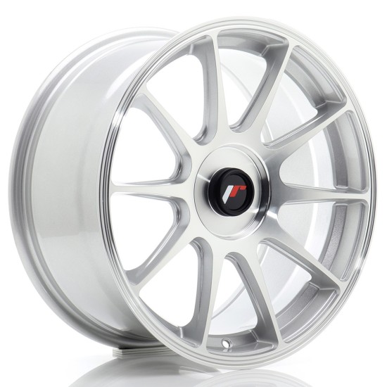 JR Wheels JR11 17x8 ET20-35 BLANK Silver Machined Face