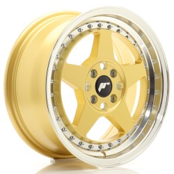 JR Wheels JR6 16x7 ET35 4x100 Gold w/ Machined Lip