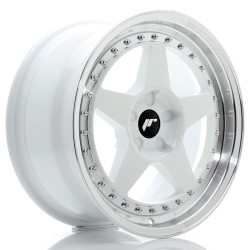 JR Wheels JR6 17x8 ET20-35 5H BLANK White w/ Machined Lip