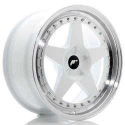 JR Wheels JR6 18x8,5 ET20-40 5H BLANK White w/ Machined Lip