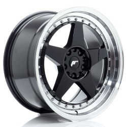 JR Wheels JR6 18x9,5 ET22 5x114,3/120 Gloss Black w/ Machined Lip