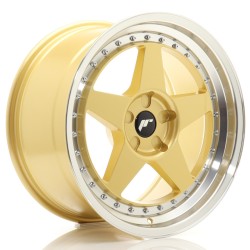 JR Wheels JR6 18x9,5 ET20-40 5H BLANK Gold w/ Machined Lip