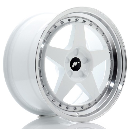 JR Wheels JR6 18x9,5 ET20-40 5H BLANK White w/ Machined Lip