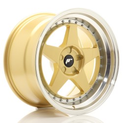 JR Wheels JR6 18x10,5 ET0-25 5H BLANK Gold w/ Machined Lip