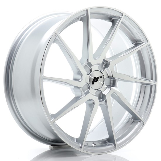 JR Wheels JR36 19x8 ET20-40 5H BLANK Silver Machined Face