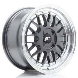 JR Wheels JR23 16x8 ET20-45 4H BLANK Hyper Gray w/ Machined Lip